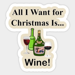 Christmas wine Sticker